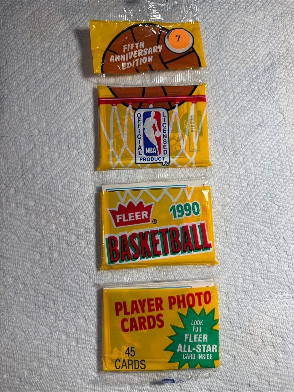 Fleer 1990 5th Anniversary Edition  Basketball Cards. Looking for Michael Jordan